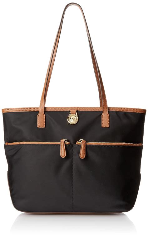 michael kors black kempton nylon large tote|Michael Kors Kempton Large North South Tote Handbag in Black.